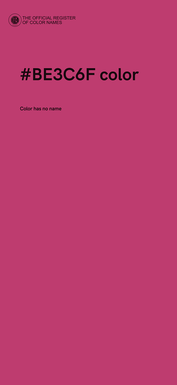 #BE3C6F color image