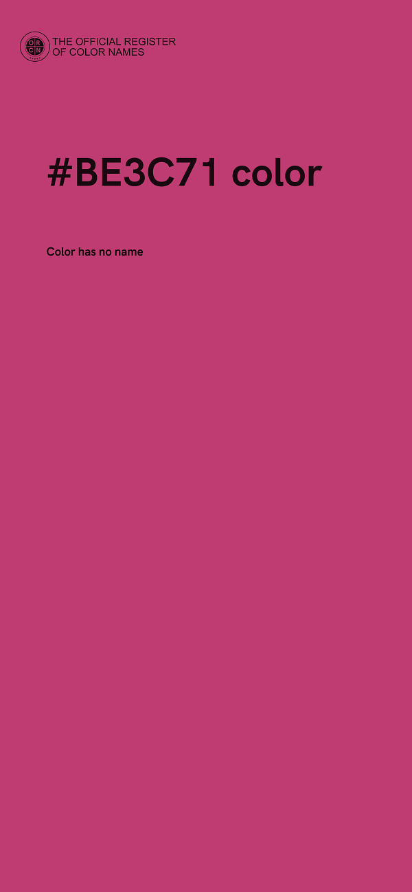 #BE3C71 color image
