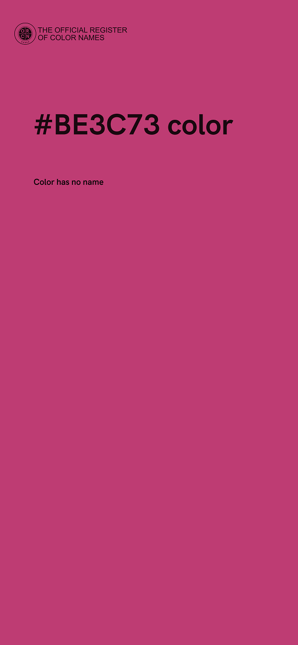 #BE3C73 color image