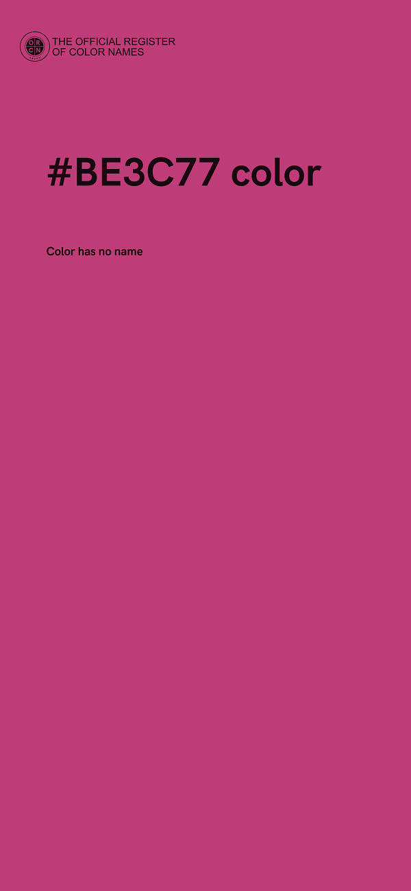 #BE3C77 color image