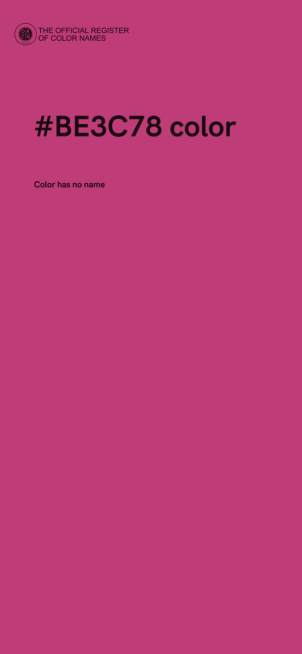#BE3C78 color image