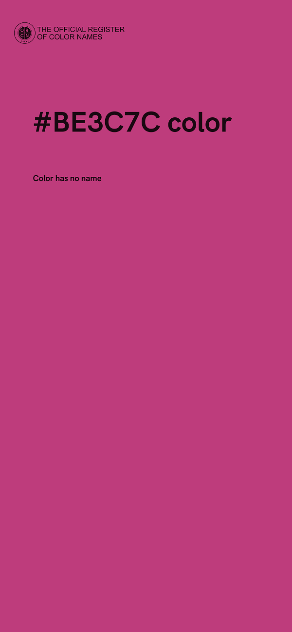 #BE3C7C color image