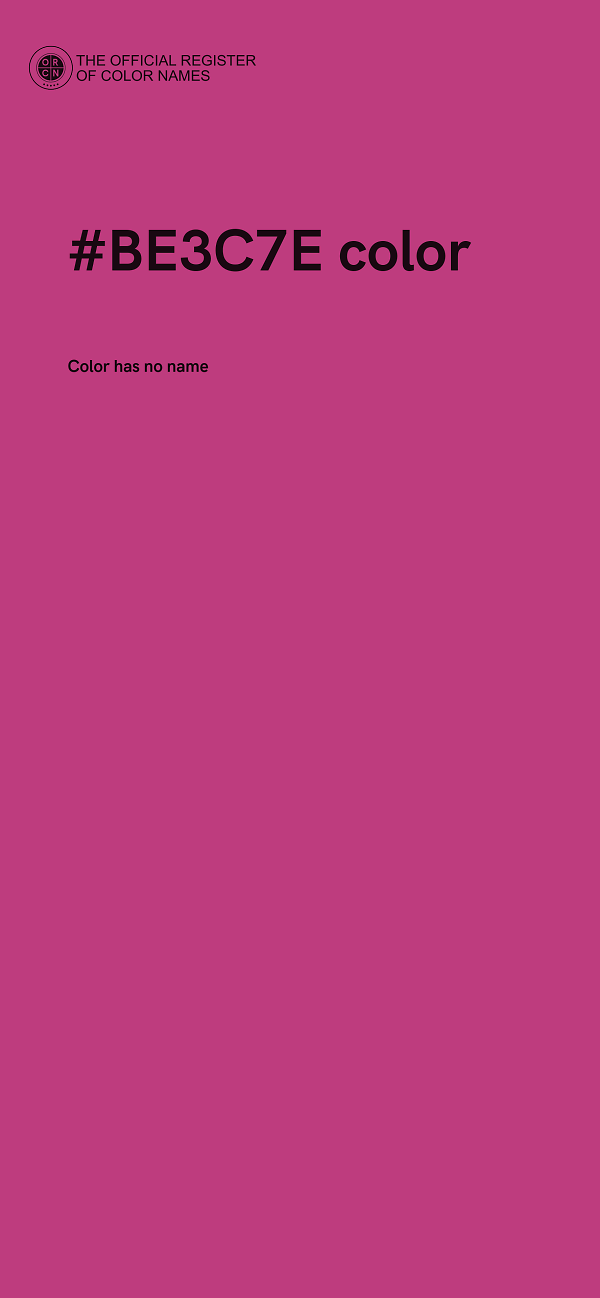 #BE3C7E color image