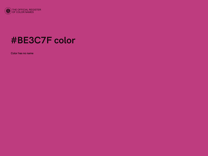 #BE3C7F color image
