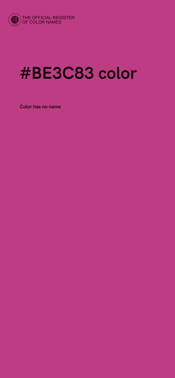#BE3C83 color image