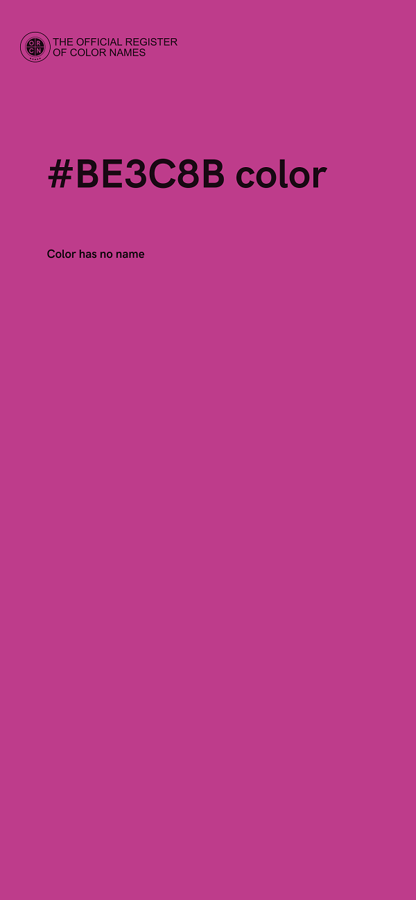 #BE3C8B color image