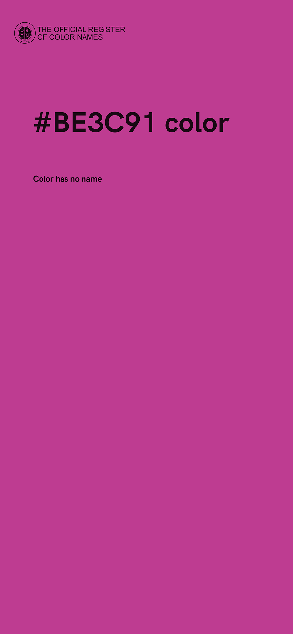 #BE3C91 color image