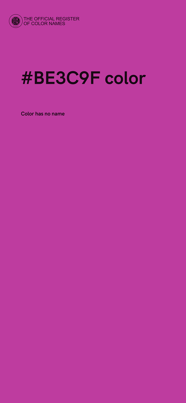 #BE3C9F color image