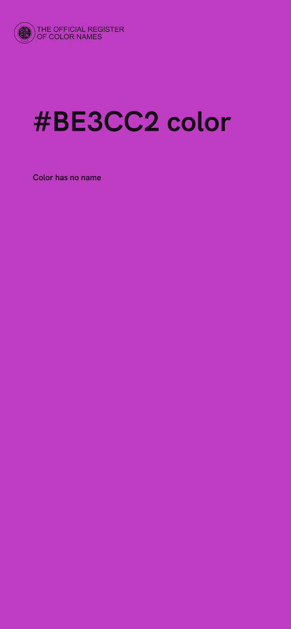 #BE3CC2 color image