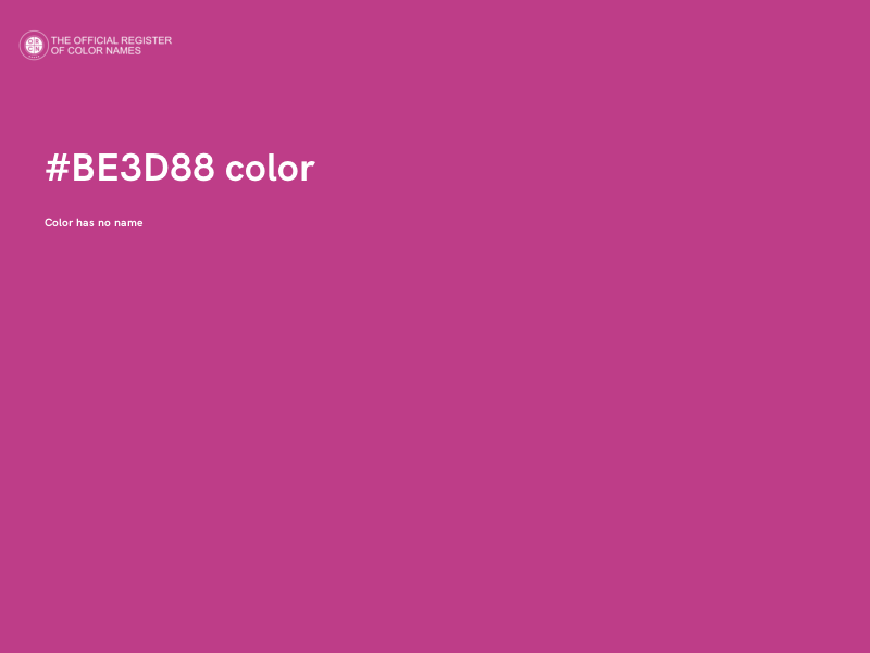 #BE3D88 color image