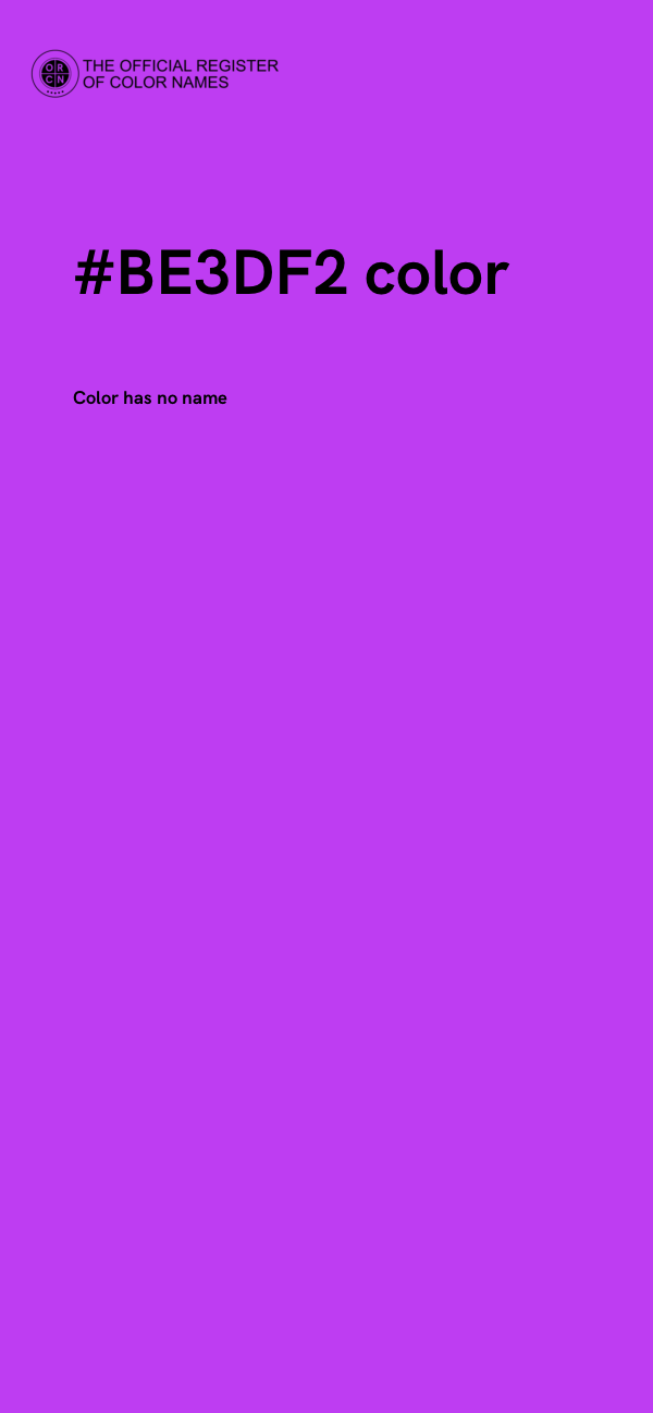 #BE3DF2 color image