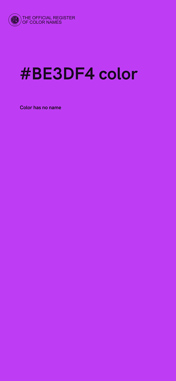 #BE3DF4 color image