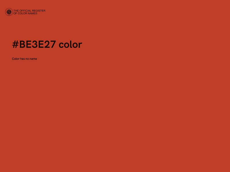 #BE3E27 color image