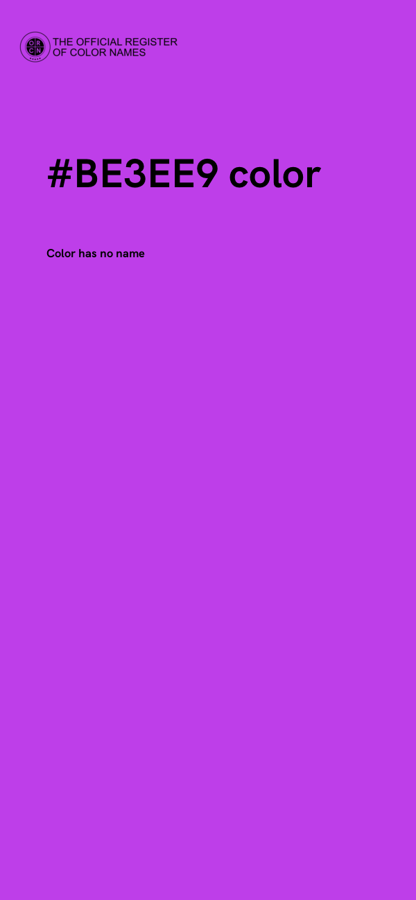 #BE3EE9 color image