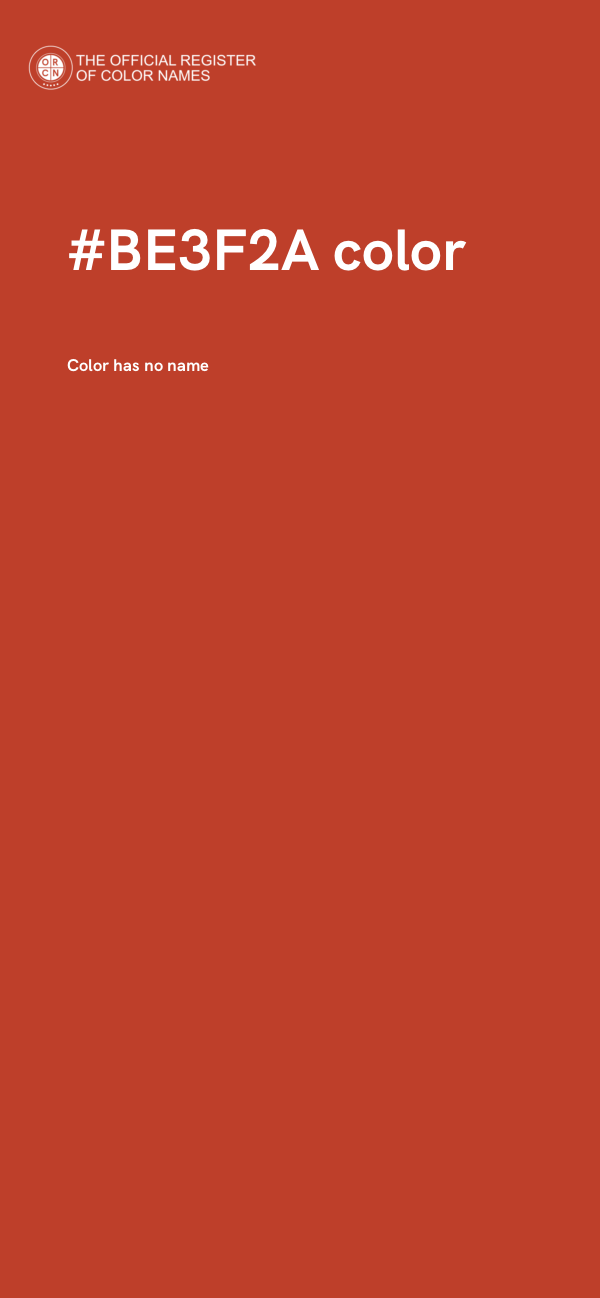 #BE3F2A color image