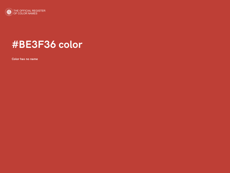 #BE3F36 color image