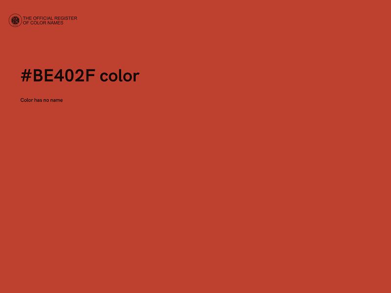 #BE402F color image