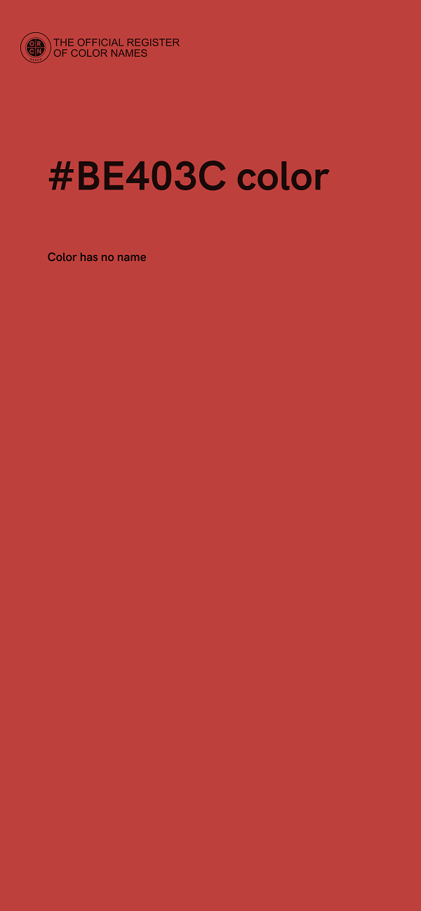 #BE403C color image