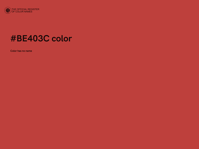 #BE403C color image