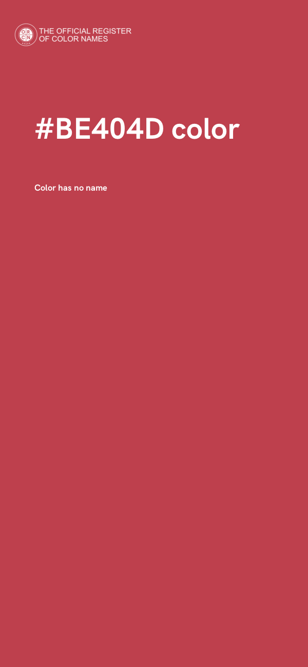 #BE404D color image