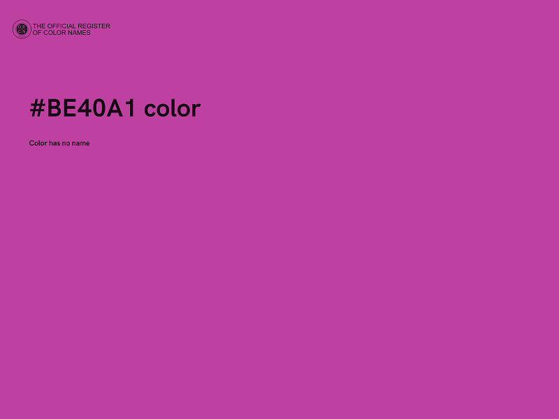 #BE40A1 color image
