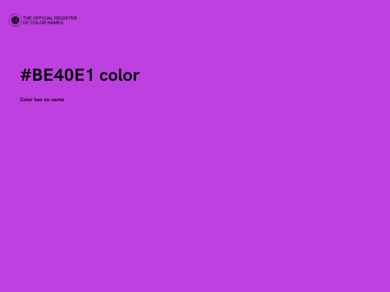 #BE40E1 color image