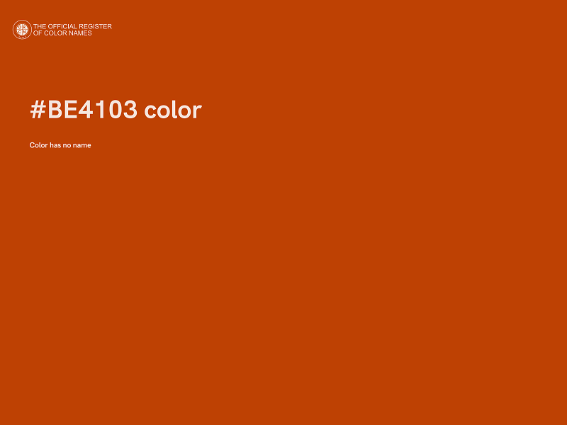 #BE4103 color image