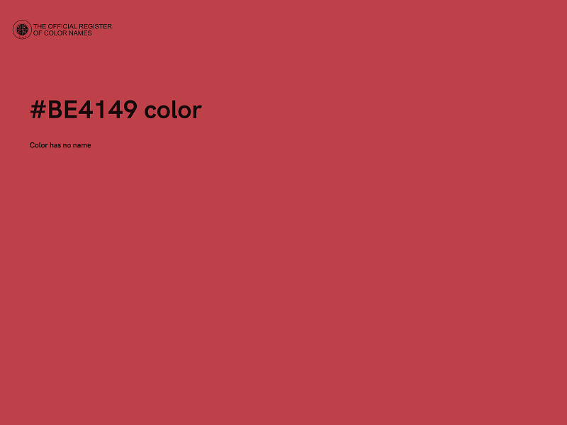 #BE4149 color image