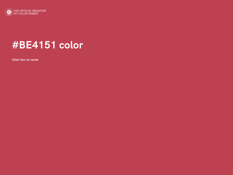 #BE4151 color image