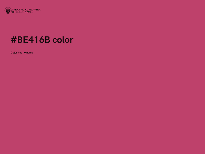 #BE416B color image