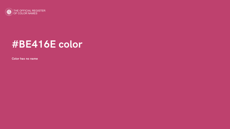#BE416E color image