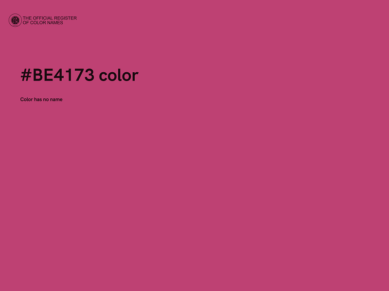 #BE4173 color image