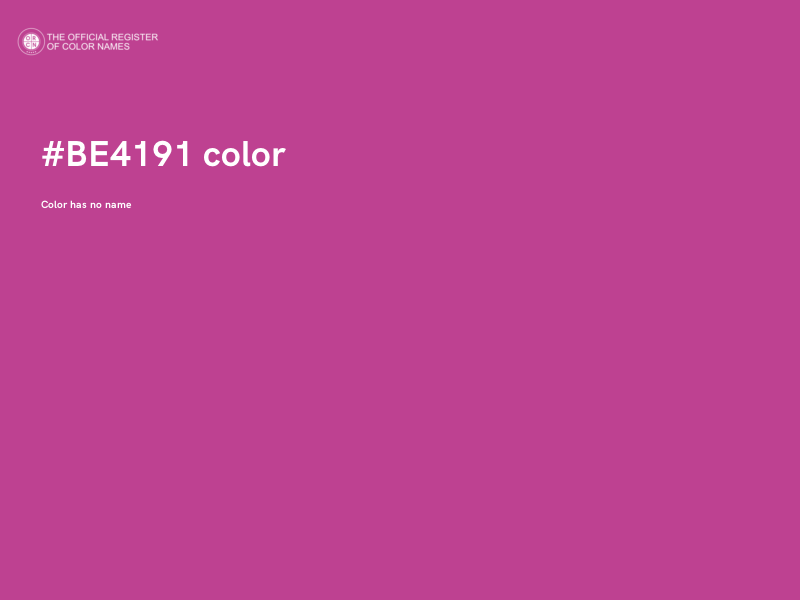 #BE4191 color image