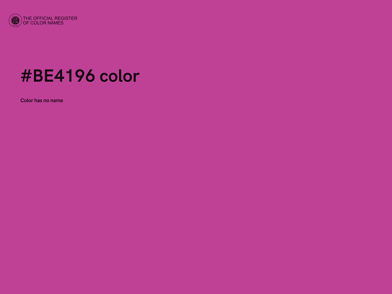 #BE4196 color image