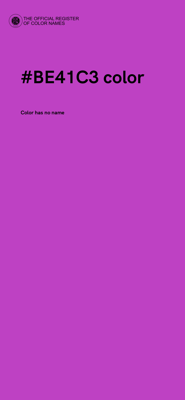 #BE41C3 color image