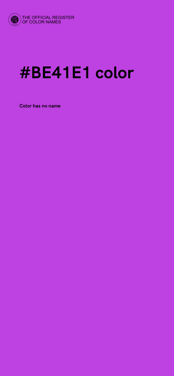 #BE41E1 color image