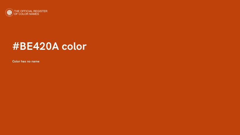 #BE420A color image