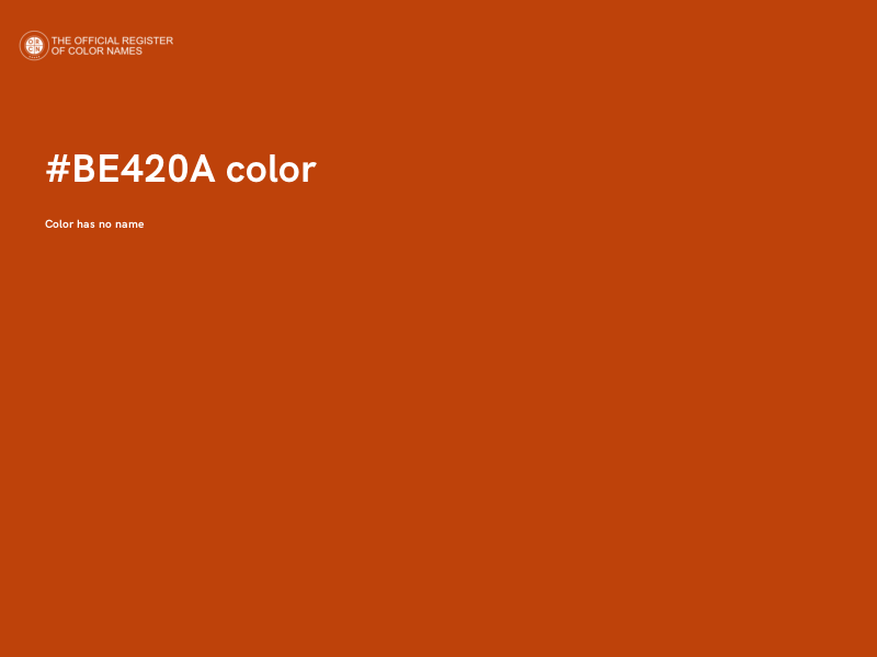 #BE420A color image