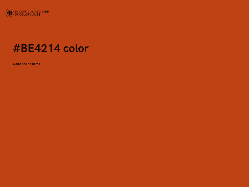 #BE4214 color image