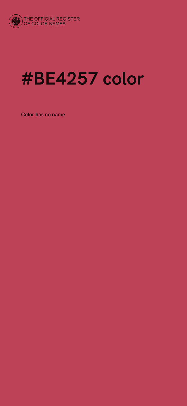 #BE4257 color image
