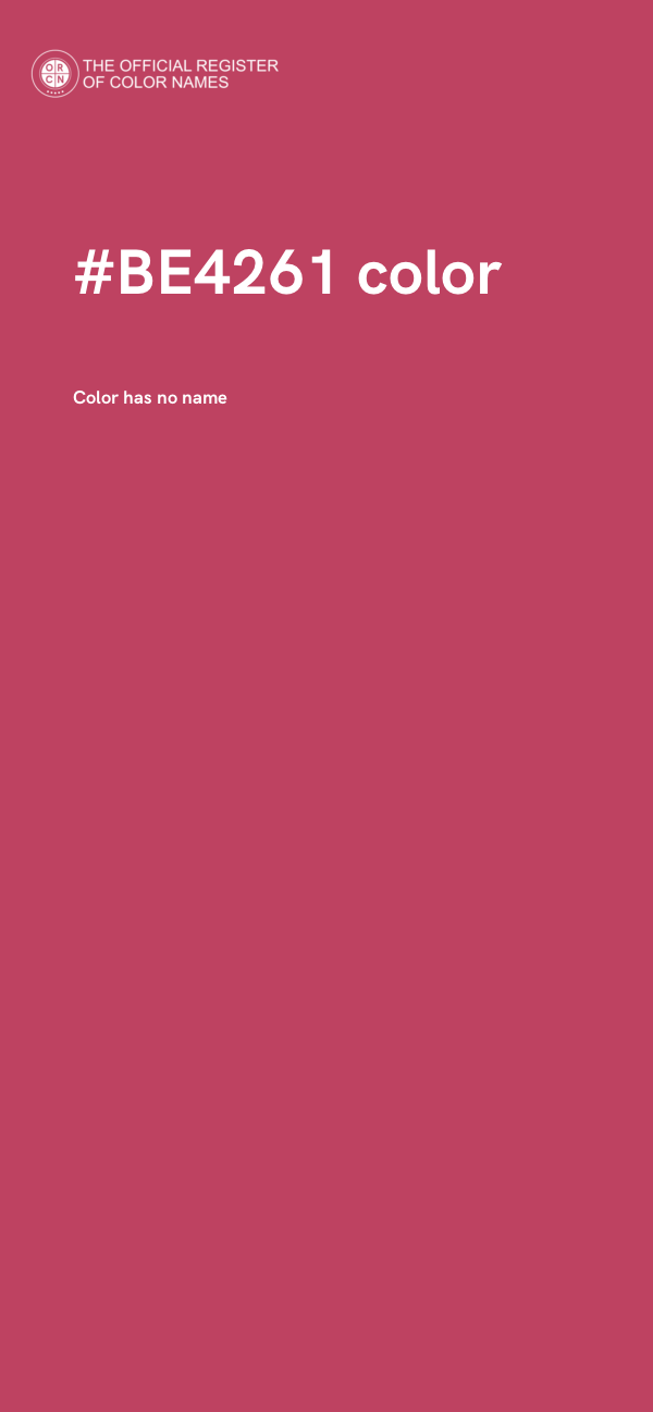#BE4261 color image