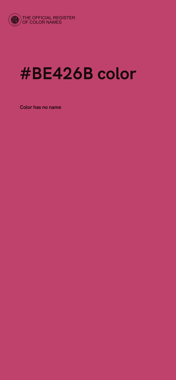 #BE426B color image