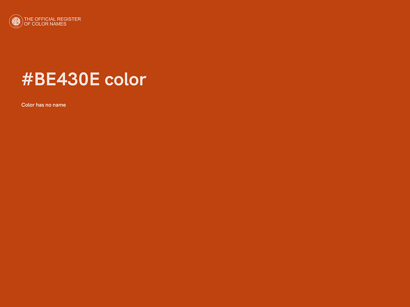 #BE430E color image