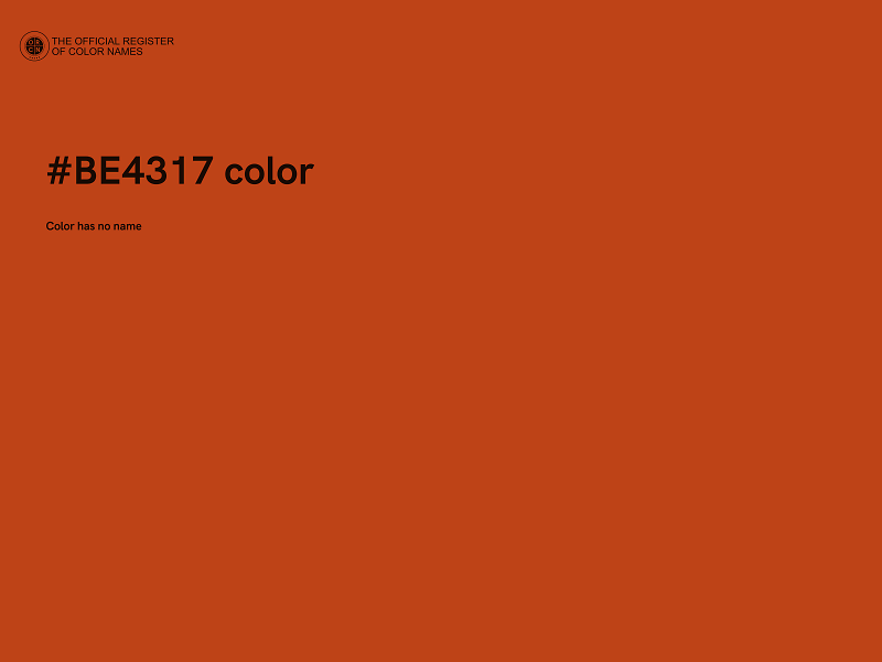 #BE4317 color image