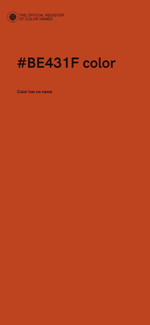 #BE431F color image