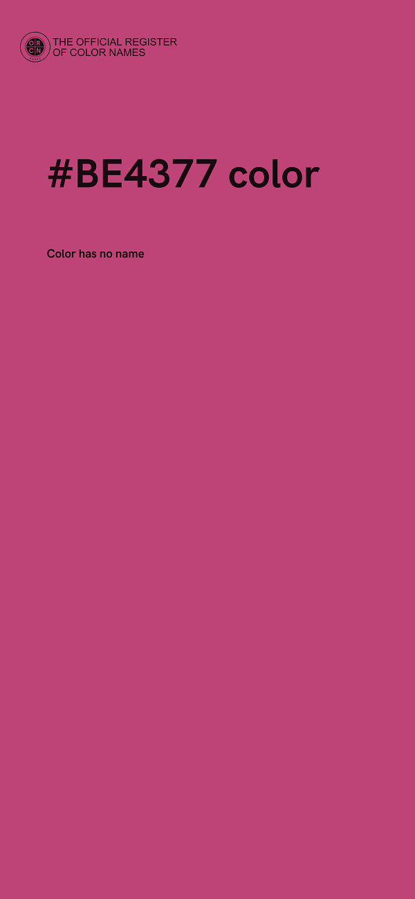 #BE4377 color image