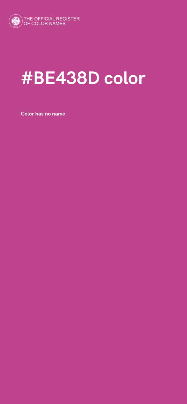 #BE438D color image