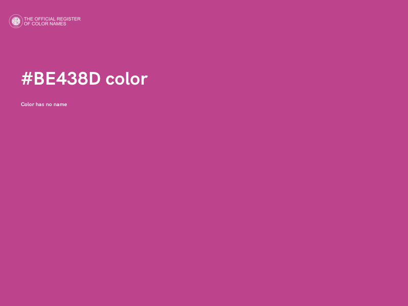 #BE438D color image