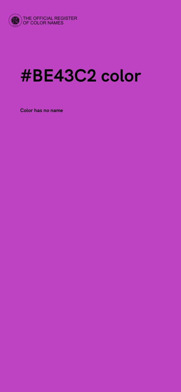 #BE43C2 color image