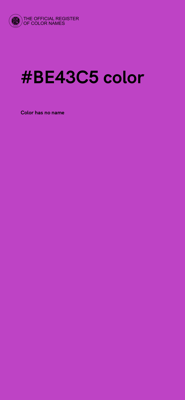 #BE43C5 color image